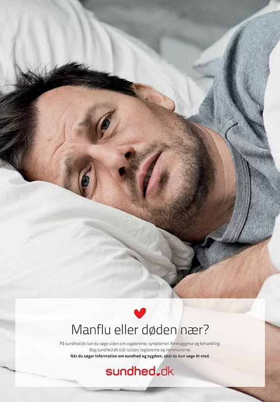 Mann mit Grippe - sundhed.dk